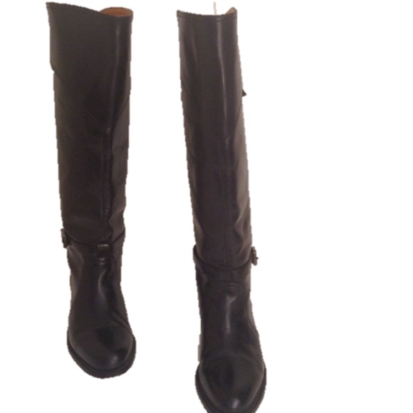 Frye Dorado Black Equestrian Riding Boots - Picture 2 of 8